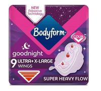 Bodyform Ultra Goodnight - Compresas higiénicas extragrandes con alas, 27 unidades (3 x 9)
