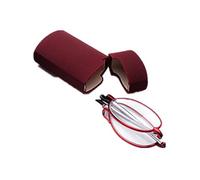 BodyGo Gafas de Lectura Hombres Mujer Graceful Titanium Super Slim Mini de elegante plegable para leer bolsillo lector de ojo, 1,0 a + 4,0