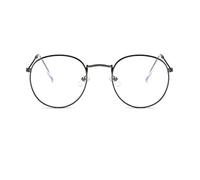 BodyGo Montura Gafas de Moda para Unisex Hombre y Mujer con Montura de Metal-acero Fino Retro Vintage Lente Transparente Visión Clara- No prescripción
