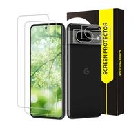 Bodyguard 2 + 2 protectores de pantalla para Google Pixel 8 5G, ultra transparente, dureza 9H, ultraresistente, Pixel 8, protección de cristal 2.5D Edge Case-Friendly sin burbujas