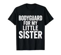 Bodyguard For My Little Sister Hermano Hermano - Camiseta gráfica económica, Hombre, Negro, S