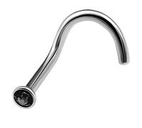bodyjewellery 1 Pieza 18 g 1 mm de Titanio Anillo de Nariz Anillos de Tornillo Pendientes Septum Aros Piercing Tacos Barra Aros D4TCQ - Color de Púa