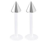 bodyjewellery 2 Piezas DE 16 g de Pendientes de Labio para Labio, Anillo de Cartílago Flexible de Monroe Bioflex, Concha para el Cartílago de Helix Tragus - Tamaño de Púa