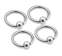 bodyjewellery 4 Piezas 14 g de Anillo de Cartílago de la Oreja de Trago de septo, Cejas de Cometa de Serpiente, Cejas BCR Nariz Rook Conch Helix Lip Daith Pick Tamaño