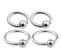 bodyjewellery 4 Unidades DE 18 g de Cuentas cautivas de Acero quirúrgico Tragus Snake Bite Cartilage Hoop BCR Septum Nose Helix Conch Eyebrow Daith BBEX.