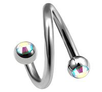 bodyjewellery Pendientes en Espiral de Titanio DE 14 g y 5/16 con Diseño de Labios Tragus y Barra de Cejas, Diseño Trenzado de Helix Hoop D4TCH