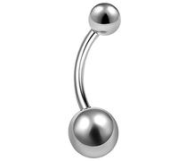 bodyjewellery Piercing para Ombligo, 14 g, Titanio, G23, Anillos, Barra de Ombligo, Barra de Ombligo, Joyería C3YI, Tamaño de Púa