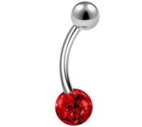 bodyjewellery Piercing para Ombligo DE 14 g, 3/8 DE Titanio G23, con circonita Cúbica C3ZI
