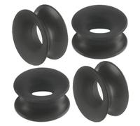 bodyjewellery Tapones para los oídos SI04 de doble acampanado, color negro, 4 unidades, Silicona, NA