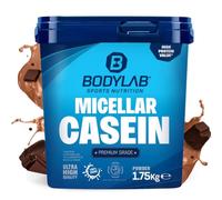 Bodylab24 Casein Micellar Chocolate 1750g, caseína 100% pura, rica en aminoácidos BCAA, larga sensación de saciedad, apoya la construcción muscular, ideal durante una dieta proteica