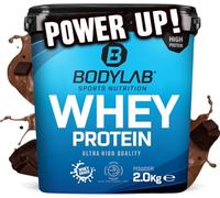 Bodylab24 Whey Protein Powder Chocolate doble 2kg, polvo rico en proteína para músculos más fuertes, la proteína de suero puede promover la construcción de músculo, con 80% de proteína, sin aspartamo