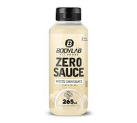 Bodylab24 Zero Sauce Chocolate Blanco 265ml, baja en calorías, sólo 3-9 kcal por porción de 15g, baja en grasa y azúcar, perfecta para refinar platos, ideal para cualquier dieta