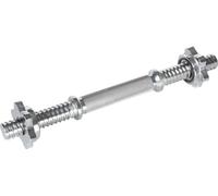 BODYLINE Barra de Manillar cromada con Tuerca anular para Discos de Hierro Fundido, 33 cm de Longitud, 25 mm de diámetro, Gimnasio y Fitness en casa