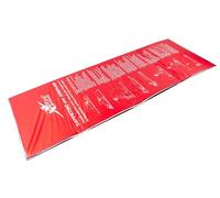 Bodyline Colchoneta de entrenamiento físico con ejercicios sugeridos, 180 cm de largo y 68 cm de ancho, colchoneta de pilates, fitness, ideal para hacer ejercicios en casa