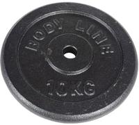 Bodyline Disco de hierro fundido de 10 kg para entrenamiento con mancuernas y levantamiento de pesas, 25 mm de diámetro, para gimnasio, entrenamiento en casa