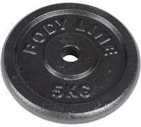 Bodyline Disco de hierro fundido para entrenamiento con mancuernas y levantamiento de pesas, 25 mm de diámetro, para gimnasio, entrenamiento en casa