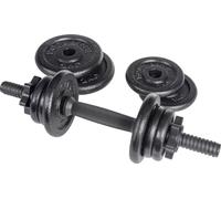 Bodyline Set Manubrio Vinilo Argento Con Ghiera Discos Hierro 10kg 595162