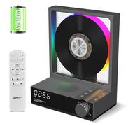 Bodymaster HOTT - Reproductor de CD portátil con luces RGB, Bluetooth 5.3, reproductor de CD de escritorio con control remoto, altavoces HiFi, compatible con CD, MP3, WMA, WAV, AAC, FLAC, gris