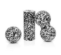 BODYMATE Set con Rodillo miofascial Mini 15 cm Largo x 6 cm diámetro, Bola 8 cm diámetro y Bola Doble 8 cm diámetro