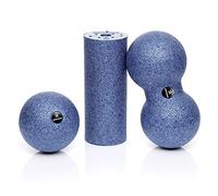 BODYMATE Set con Rodillo miofascial Mini 15 cm Largo x 6 cm diámetro, Bola 8 cm diámetro y Bola Doble 8 cm diámetro