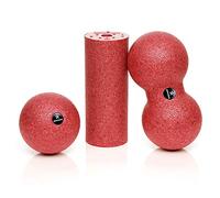 BODYMATE Set con Rodillo miofascial Mini 15 cm Largo x 6 cm diámetro, Bola 8 cm diámetro y Bola Doble 8 cm diámetro