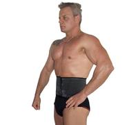 BODYPERFECT Banda abdominal postparto después de la operación - Alivio unisex del dolor de espalda - Soporte lumbar del cinturón abdominal - Altura de cierre ajustable 16 cm, Negro , S