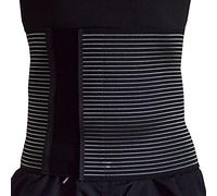 BODYPERFECT Faja abdominal postoperatoria unisex de contención postparto operación, alivio del dolor de espalda, cierre ajustable, H 28 (negro, XS)