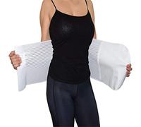 BODYPERFECT Faja abdominal postoperatoria unisex de contención postparto operación alivio del dolor de espalda cierre ajustable H 28 (M, Blanco)