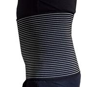 BODYPERFECT Faja abdominal postoperatoria unisex de contención postparto operación, alivio del dolor de espalda, cierre ajustable, H 28 (negro, S)