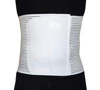 BODYPERFECT Faja abdominal postoperatoria unisex de contención postparto operación alivio del dolor de espalda cierre ajustable H 28 (XXL, Blanco)