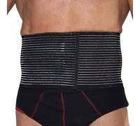 BODYPERFECT Faja hernia umbilical Faja postoperatoria Cinturón posparto elástico con Altura 16 cm Made in Italy (Negro, XL)