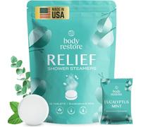 BodyRestore - Vaporeros de ducha (15 unidades) regalos para mujeres y hombres - Aceite esencial de eucalipto y menta aromático para aromaterapia para tu ducha