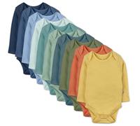 Bodys de manga larga HonestBaby (paquete de 10), 100 % algod n org nico, unisex, para beb s, ni os y ni as, de 6 a 9 meses.