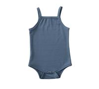 Bodys de Verano para bebé niño, a Rayas, de canalé, sin Mangas, con broches en la Entrepierna. Conjuntos para recién Nacidos. (Blue, 18-24 Months)