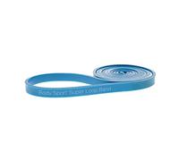 BodySport Super Loop Band, resistencia a la luz, azul claro, 41 pulgadas x 1/2 pulgadas, látex, tabla de ejercicios incluida - Banda de resistencia ligera - Bandas para entrenar - Banda de ejercicio