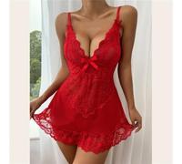 Bodysuit de Malla Sheer Lencería Erótica Femenina | Malla sheer para suave, sensación cómoda, resalta curvas, perfecto para ocasiones íntimas, para fácil de usar(Red XL)