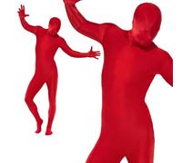 Bodysuit De Segunda Piel Rojo Para Hombre Traje De Fiesta De Lycra M-XL