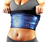 BODYSUNER Cinturón reductor de cintura para mujer, cinturón reductor de grasa del vientre, cinturón adelgazante para entrenamiento, Azul, S-M