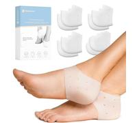 Bodytecni® Protector de Talón y Tobillo | MEGAPACK 8 Unds (4 pares) Taloneras de Silicona para Comodidad y Alivio del Dolor, Fascitis Plantar, Tendinitis Aquiles, Espolón Calcáneo, Antirroces,Ampollas