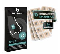 Bodytecni® Recambios Parches PRO EDITION para Tiras Nasales Magnéticas | Adhesivo Médico Hipoalergénico Extra Fuerte | Resistente al Sudor y Agua | 60 Parches con Máxima Sujeción para Deporte y Dormir