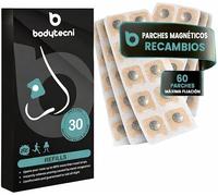 Bodytecni® Recambios Parches PRO EDITION para Tiras Nasales Magnéticas | Adhesivo Médico Hipoalergénico Extra Fuerte | Resistente al Sudor y Agua | 60 Parches con Máxima Sujeción para Deporte y Dormir