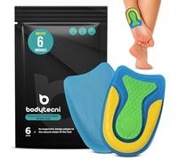 Bodytecni® Taloneras - MEGAPACK 3 pares (6 Uds) - Taloneras de Silicona para Fascistis Plantar y Espolon Calcáneo - Plantillas de Silicona para Hombre y Mujer - Pantilla de Talón de gel (Talla 35-39)