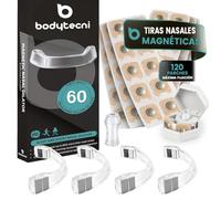 Bodytecni® Tiras Nasales Magnéticas PRO Edition | Megapack 120 Parches + Caja de Almacenamiento | Dilatador Nasal Antirronquidos para Dormir y Respirar Mejor | Máxima Adhesión para Deporte y Descanso