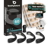 Bodytecni® Tiras Nasales Magnéticas PRO Edition | Megapack 120 Parches + Caja de Almacenamiento | Dilatador Nasal Antirronquidos para Dormir y Respirar Mejor | Máxima Adhesión para Deporte y Descanso