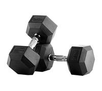 Bodytone - Mancuernas hexagonales de goma | Par de mancuernas hexagonales profesionales | 1kg - 20kg (15, Kilogramos)