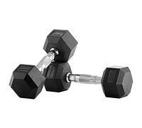 Bodytone - Mancuernas hexagonales de goma | Par de mancuernas hexagonales profesionales | 1kg - 20kg (4, Kilogramos)