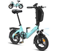 Bodywel T16PRO Bicicleta Eléctrica Plegable, 14" Mini E-Bike, 4.5 Pulgadas Pantalla LED, Batería 36V/10Ah, Frenos de Doble Disco y Suspensión Delantera