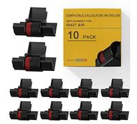 BOEDCN Paquete de 10 rodillos de tinta compatibles con calculadora IR40t de repuesto para cinta de tinta Casio hr-100tm compatible con Casio HR-100TM HR-150TM HR-170RC Canon P23-dhv Sharp EL-1801V,