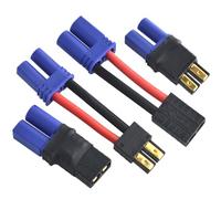BOEEA Adaptador de conector de batería RC LiPo compatible con TRX/Traxxas Lipo enchufe de batería a EC5 macho hembra en cargador ESC (2 pares)