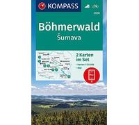 Böhmerwald Sumava 2-Set (2000): inklusive Karte zur offline Verwendung in der KOMPASS-App. Fahrradfahren. Skitouren. Langlaufen.